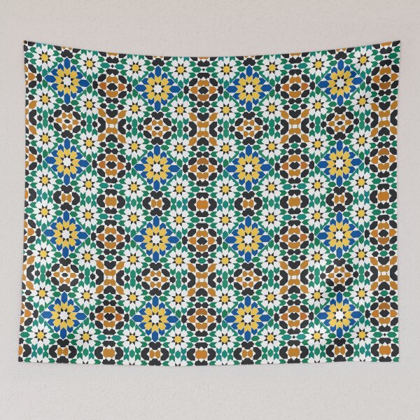 Item preview, Colorful Moroccan Zellige Mosaic Pattern designed and sold by wiwiart.