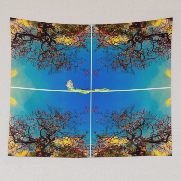 Item preview, Abstract Dimensional Poinsettia Tree Art 5 designed and sold by Unlimited Imagination .