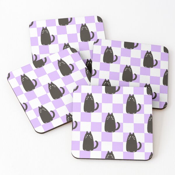Item preview, Black Cat Checkerboard Pattern designed and sold by ClarissaDoodles.