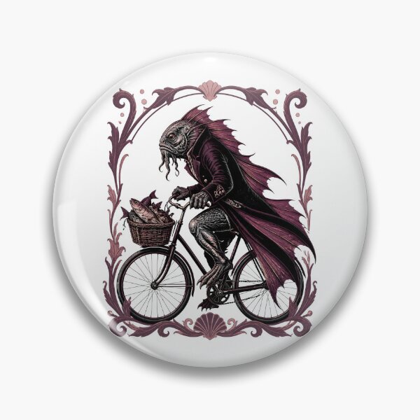 Item preview, Lovecraft Deep One Bicycle Fish Run designed and sold by Fenay Designs.