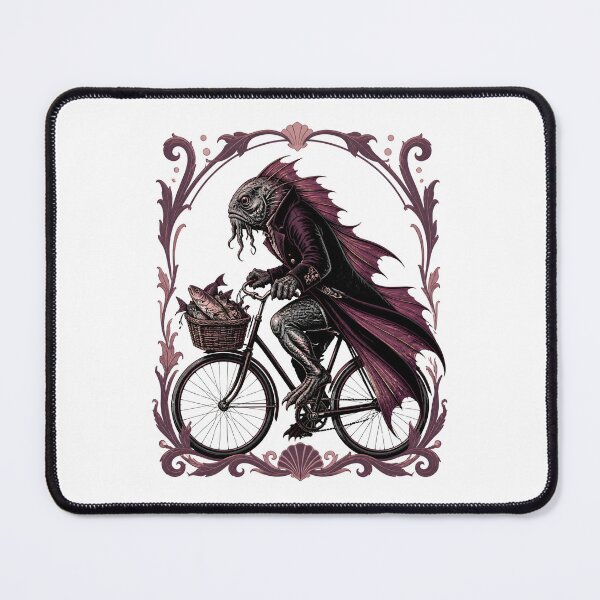 Item preview, Lovecraft Deep One Bicycle Fish Run designed and sold by Fenay Designs.