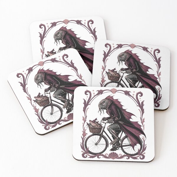 Item preview, Lovecraft Deep One Bicycle Fish Run designed and sold by Fenay Designs.