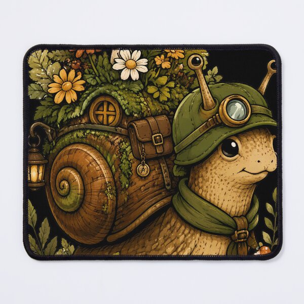 Item preview, Cozy Woodland Snail Adventure Illustration designed and sold by Fun2Fentastic.