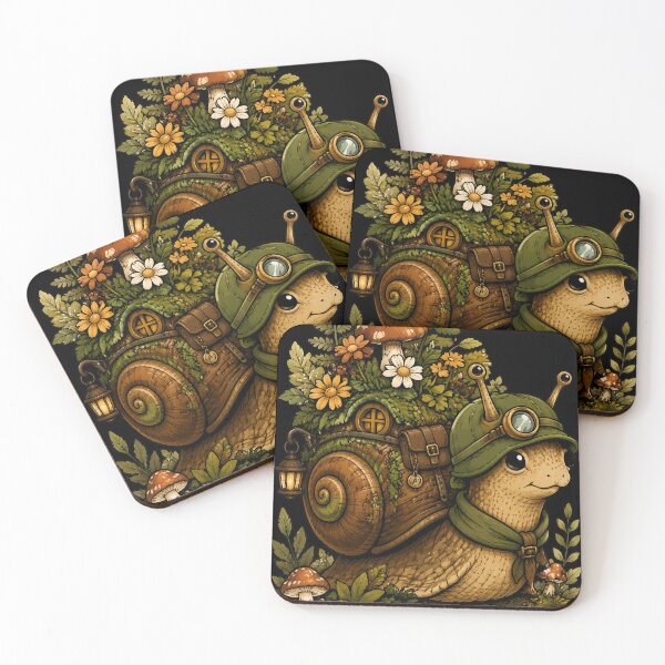 Item preview, Cozy Woodland Snail Adventure Illustration designed and sold by Fun2Fentastic.