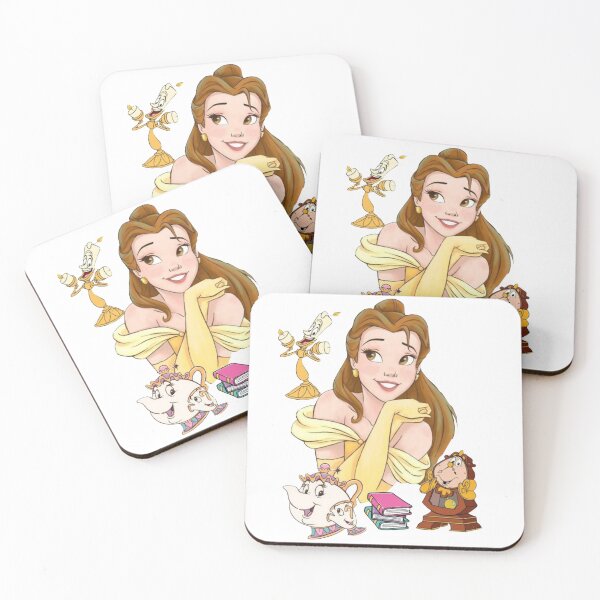 Item preview, Belle and Her Enchanted Friends – Beauty and the Beast Fairytale Illustration designed and sold by 4U---Store.