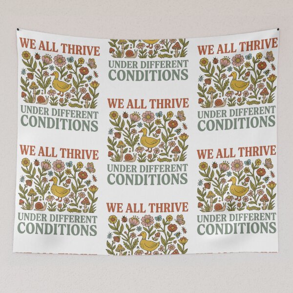 Item preview, We All Thrive Under Different Conditions Retro Duck Mushroom Floral designed and sold by raedattia.