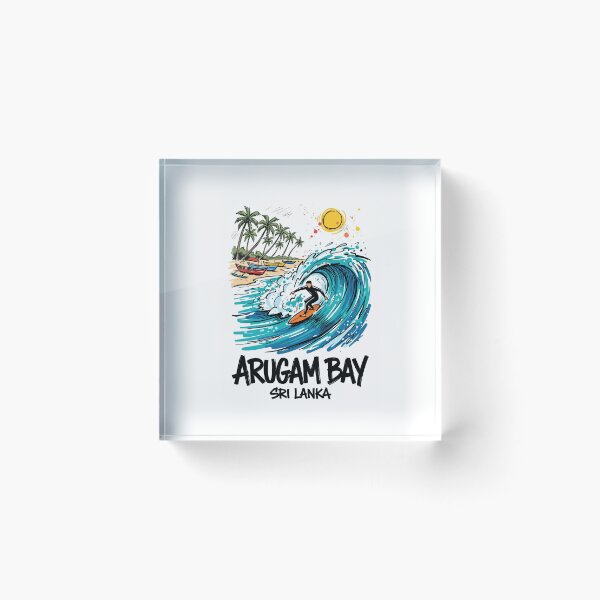Item preview, Arugam Bay Surfing Wave Sri Lanka Art designed and sold by Merch by Das Design Studio.