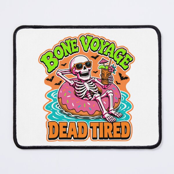 Item preview, : Bone Voyage Retro Skeleton Pool Float Te designed and sold by Design Vibras.