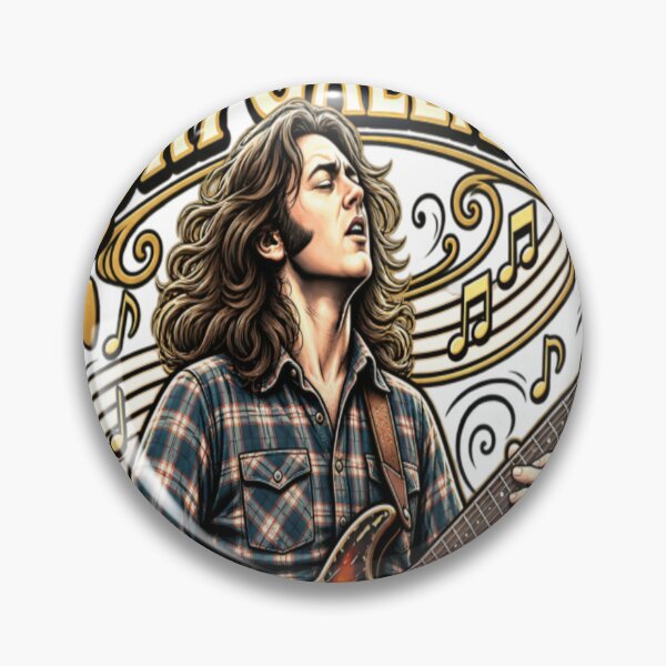 Item preview, Irish Blues Rock Legend Guitarist – Vintage Rock Music Design designed and sold by ActionForge.