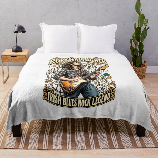 Item preview, Irish Blues Rock Legend Guitarist – Vintage Rock Music Design designed and sold by ActionForge.