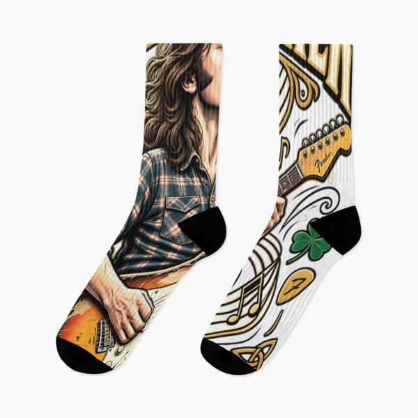 Item preview, Irish Blues Rock Legend Guitarist – Vintage Rock Music Design designed and sold by ActionForge.