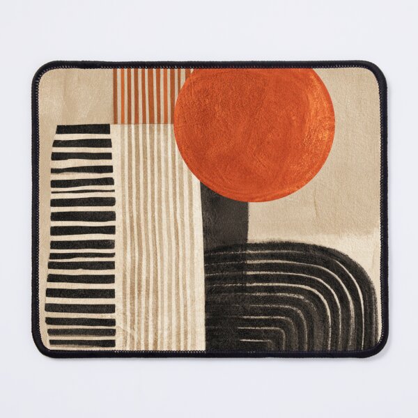 Item preview, Mid-Century Modern Terracotta Sun - Two Tone Earthy - Abstract Geometric Art designed and sold by GrinGalore.
