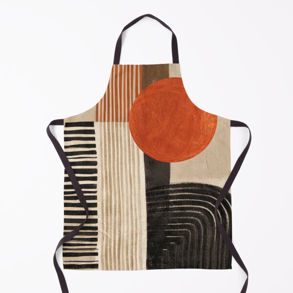 Item preview, Mid-Century Modern Terracotta Sun - Two Tone Earthy - Abstract Geometric Art designed and sold by GrinGalore.