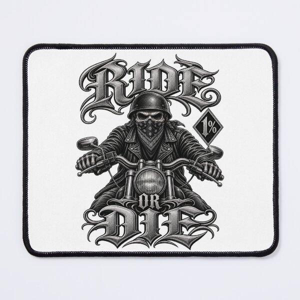 Item preview, Ride or Die Biker Skull – 1% Motorcycle Rider designed and sold by Legacy Apparel Co..