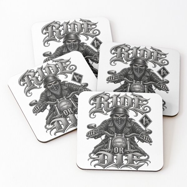 Item preview, Ride or Die Biker Skull – 1% Motorcycle Rider designed and sold by Legacy Apparel Co..