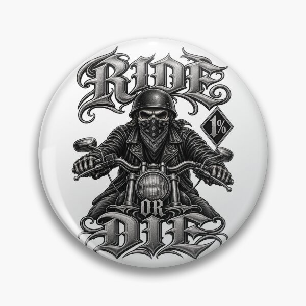 Item preview, Ride or Die Biker Skull – 1% Motorcycle Rider designed and sold by Legacy Apparel Co..