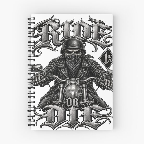 Artikelvorschau, Ride or Die Biker Skull – 1% Motorcycle Rider entworfen und verkauft von Legacy Apparel Co..