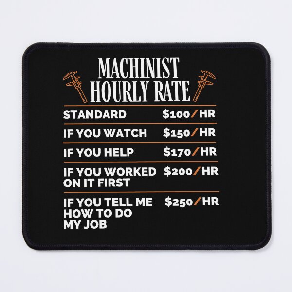 Item preview, Machinist Hourly Rate designed and sold by gidel-sales.