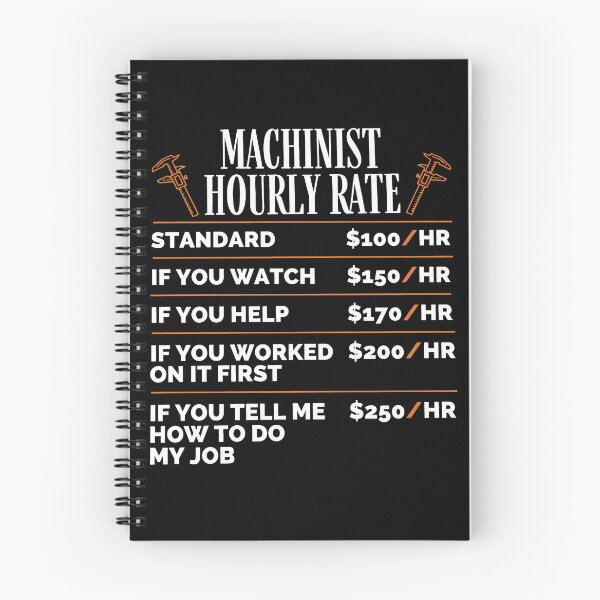 Item preview, Machinist Hourly Rate designed and sold by gidel-sales.