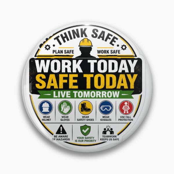 Item preview, Think Safe. Work Safe. Go Home Safe. – Workplace Safety Sticker designed and sold by vinothmech53.