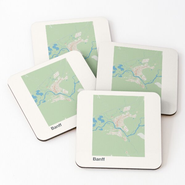 Item preview, Banff Minimalistic Map Art designed and sold by MapsNerd.