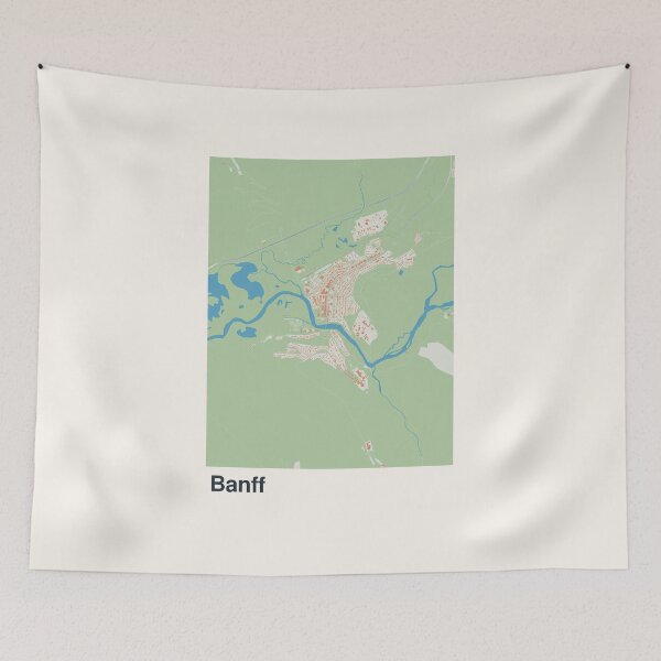 Item preview, Banff Minimalistic Map Art designed and sold by MapsNerd.