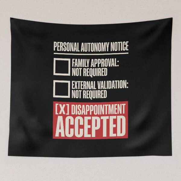 Item preview, Personal Autonomy Notice Thanksgiving Family Humor designed and sold by SplashTastic.