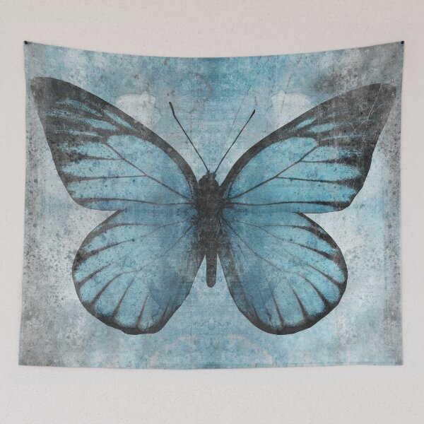 Item preview, Weathered Blue Sawtooth Butterfly Wings Specimen Entomology Study designed and sold by Ghoul Enterprises.