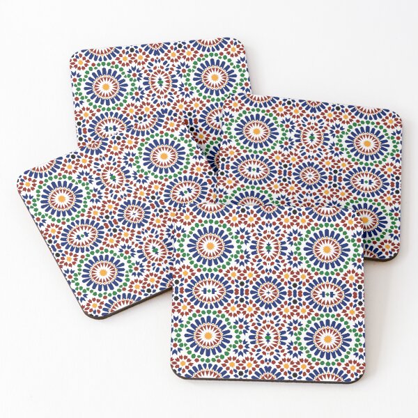 Item preview, Colorful Moroccan Zellige Rosette Pattern designed and sold by wiwiart.