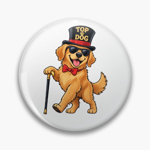 Item preview, Funny Top Dog - Golden Retriever designed and sold by Myra365Art.