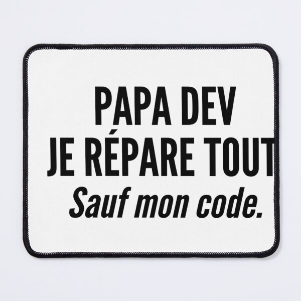 Aperçu de l'œuvre Papa Dev Je Répare Tout Sauf Mon Code Cadeau Fête créée et vendue par Niebieski-Labs.