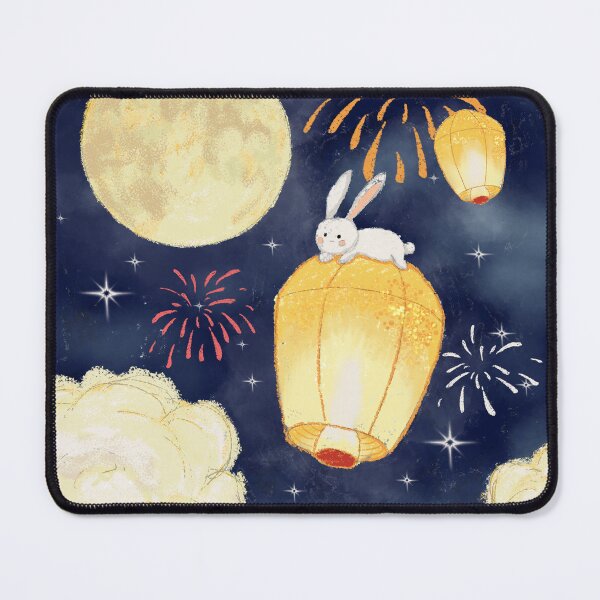 Item preview, Moon Rabbit Lantern Festival Illustration for Kids designed and sold by LafinaArt.