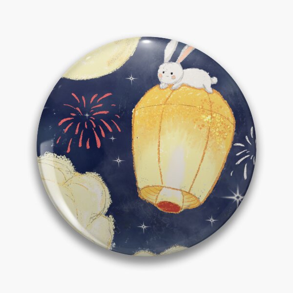 Item preview, Moon Rabbit Lantern Festival Illustration for Kids designed and sold by LafinaArt.