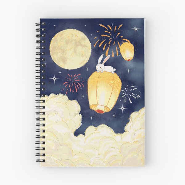 Item preview, Moon Rabbit Lantern Festival Illustration for Kids designed and sold by LafinaArt.