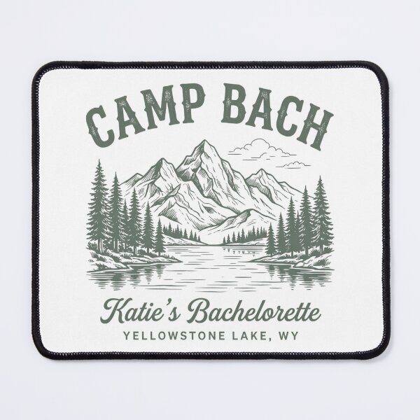 Item preview, Camp Bach Yellowstone Lake Bachelorette Mountain Vintage Retro designed and sold by raedattia.