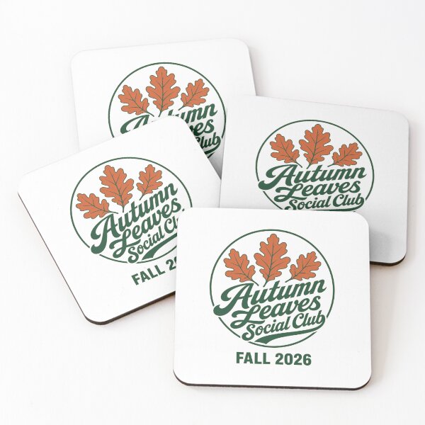 Item preview, Autumn Leaves Social Club Fall 2026 Retro Varsity Oak Leaf Badge designed and sold by FestivityFinds.