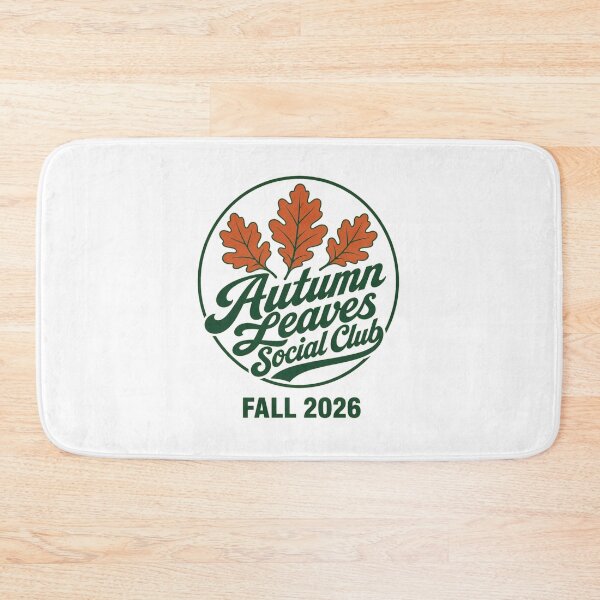 Item preview, Autumn Leaves Social Club Fall 2026 Retro Varsity Oak Leaf Badge designed and sold by FestivityFinds.