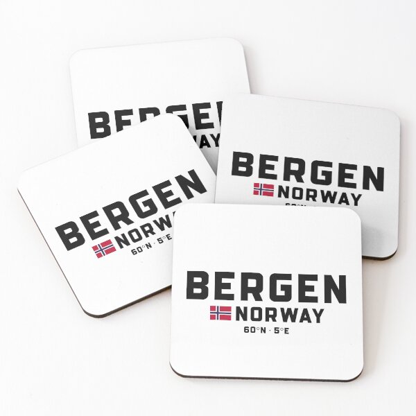 Item preview, Bergen Norway Coordinates and Flag designed and sold by Andersce.