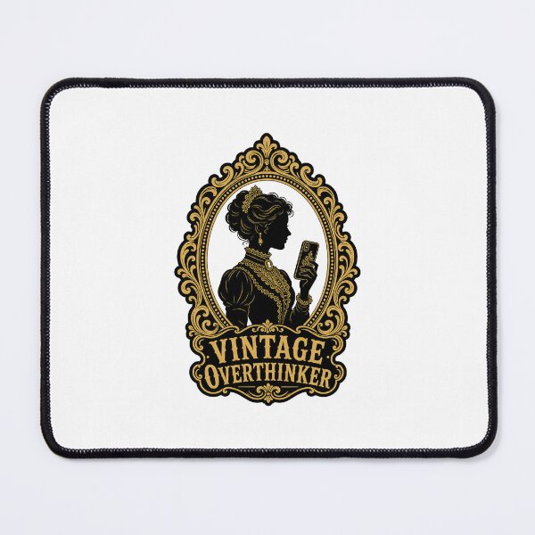 Item preview, Vintage Overthinker — Victorian Cameo Meme Graphic designed and sold by KAYJAY DESIGNS.