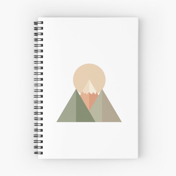 Item preview, Minimalist Geometric Mountain Pastel Sunset Art designed and sold by ByKayaPrints.