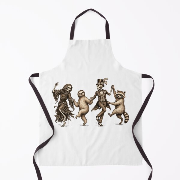 Item preview, Dance Macabre – Vintage Skeleton Sloth & Raccoon designed and sold by TOMSZE.