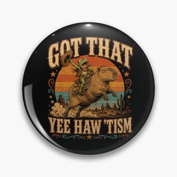 Item preview, Got That Yee Haw Tism – Funny Frog Capybara Cowboy designed and sold by WILLIAMS-BR.
