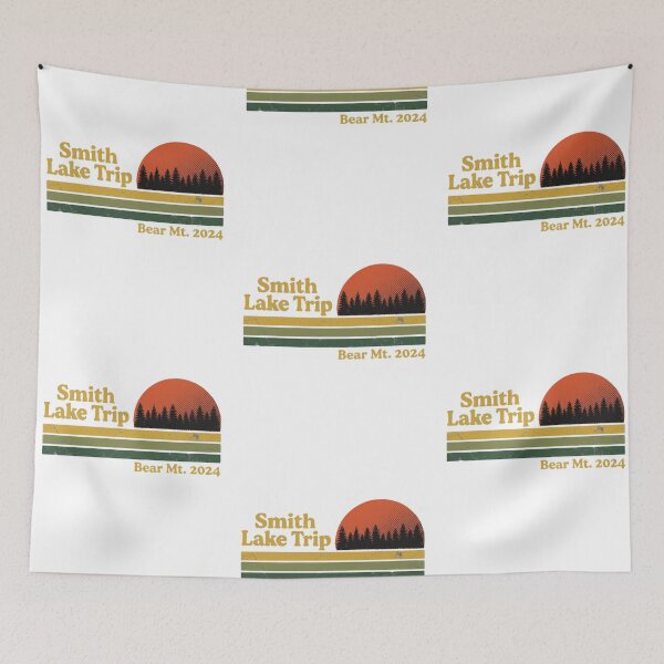 Item preview, Smith Lake Trip Bear Mountain Retro 70s Sunset Camping designed and sold by raedattia.