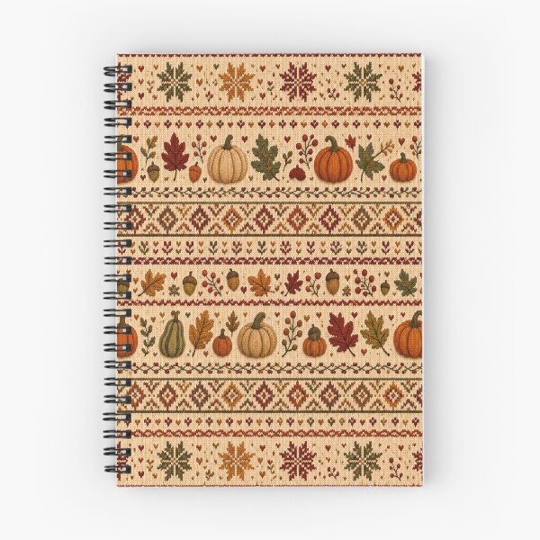 Item preview, Cozy Autumn Fair Isle Pumpkin Pattern Knitted Style designed and sold by TheSlowShore.