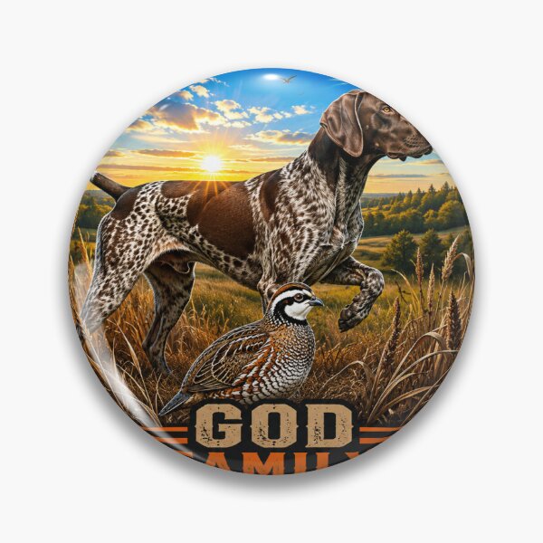 Item preview, German Shorthaired Pointer & Bobwhite Quail – God Family Birddogs designed and sold by AmateurUpland.