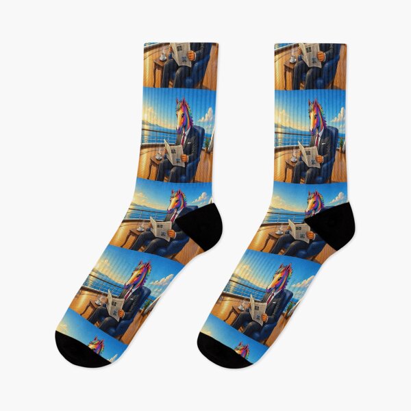 Item preview, Rich Businessman Rainbow Horse in Suit on Luxury Cruise Ship Pop Art - Tugy designed and sold by Breezes-of-Ida.