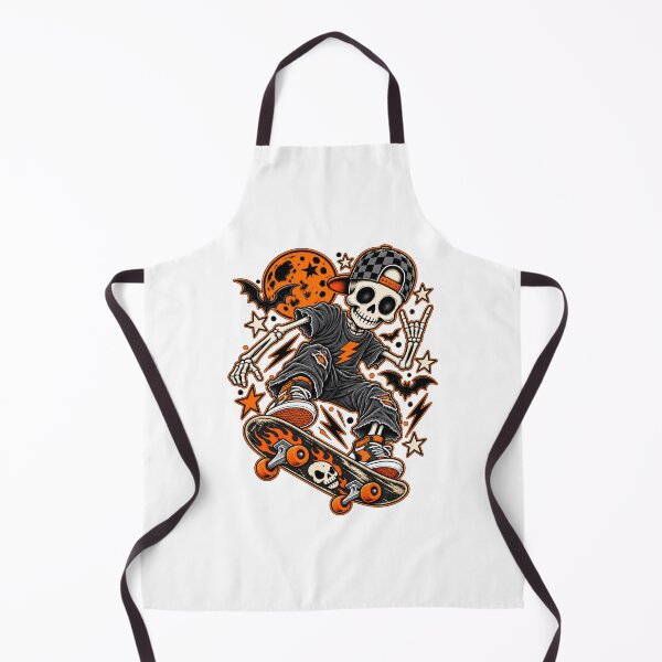 Item preview, Halloween Skeleton Skater on Flaming Skateboard designed and sold by afr-saad.