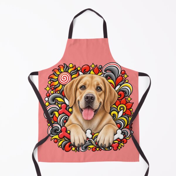 Item preview, Labrador Retriever Floral Art - Bones & Swirls Decor designed and sold by PixelsPaws.
