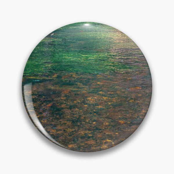 Item preview, Riverbed Abstract – Green Water and Golden Stones designed and sold by alicjamiekina.