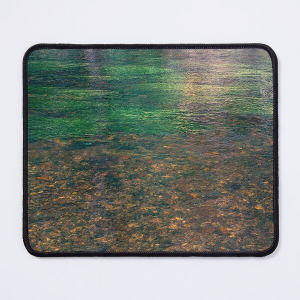 Item preview, Riverbed Abstract – Green Water and Golden Stones designed and sold by alicjamiekina.